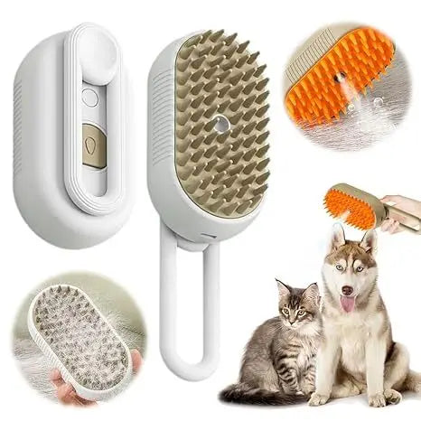 4-in-1 Steam Grooming Brush for Cats & Dogs