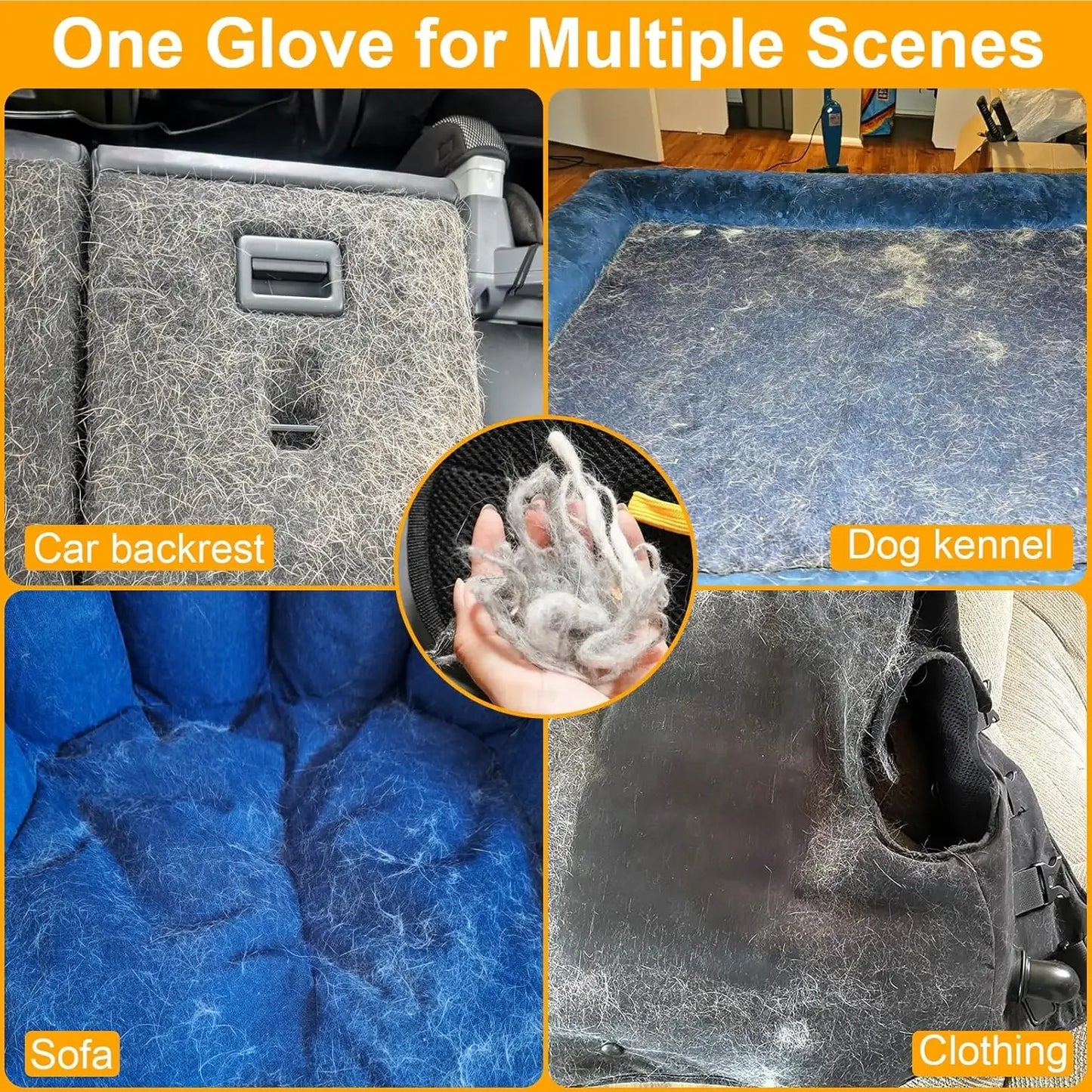 Reusable Pet Hair Remover Gloves – Dog & Cat Grooming Mitt for Shedding