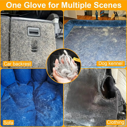 Reusable Pet Hair Remover Gloves – Dog & Cat Grooming Mitt for Shedding
