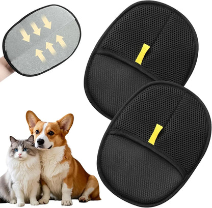 Reusable Pet Hair Remover Gloves – Dog & Cat Grooming Mitt for Shedding