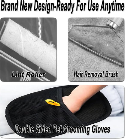 Reusable Pet Hair Remover Gloves – Dog & Cat Grooming Mitt for Shedding